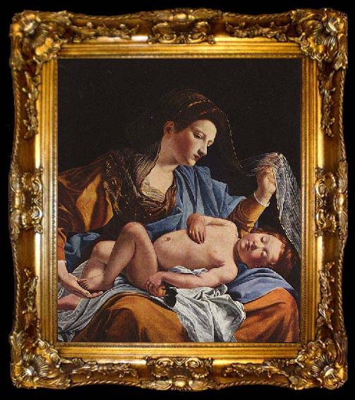 framed  Orazio Gentileschi Madonna with Child by Orazio Gentileschi., ta009-2